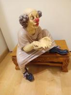 Vintage Clown Beeld, Jun Asilo, Antiek en Kunst, Kunst | Beelden en Houtsnijwerken, Ophalen of Verzenden