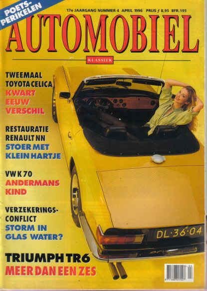 Automobiel 4 1996 : Triumph TR6 - Toyota Celica - VW K70, Ophalen of Verzenden, Gelezen, Algemeen