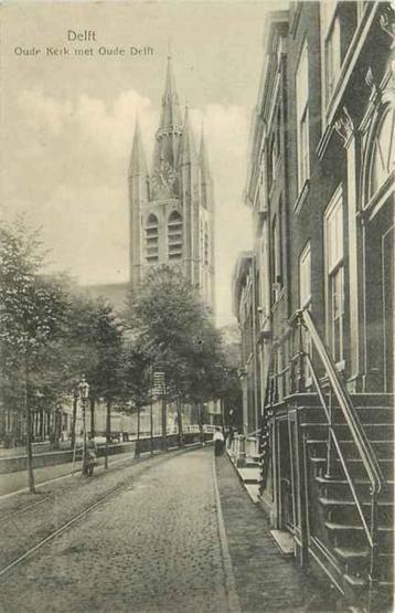 (301-060-035) Delft Oude Kerk met Oude Delft beschikbaar voor biedingen