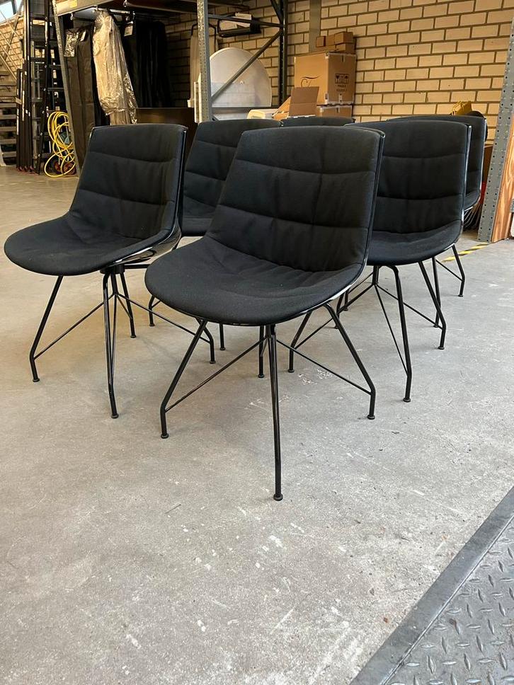 Set van 6 mdf Flow stoelen - Jean Marie Massaud, Huis en Inrichting, Stoelen, Zo goed als nieuw, Vijf, Zes of meer stoelen, Ophalen