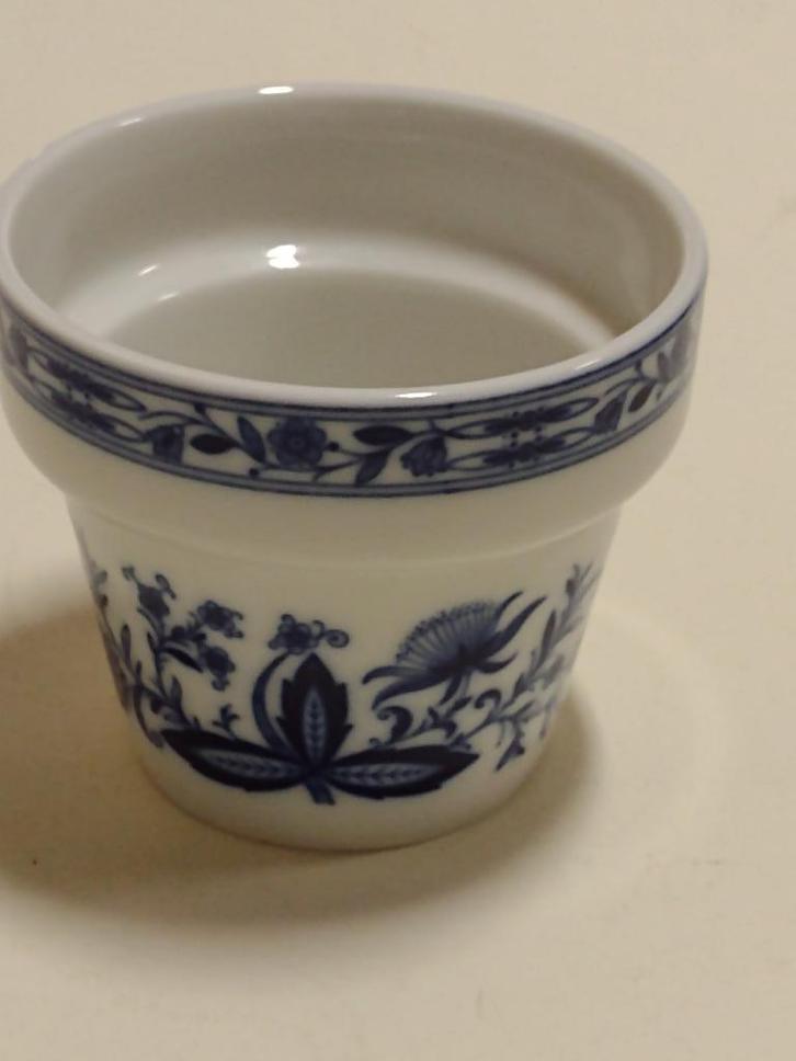 porselein bloempot Zwiebelmuster decor Kronester Kobalt, Antiek en Kunst, Antiek | Servies los, Ophalen
