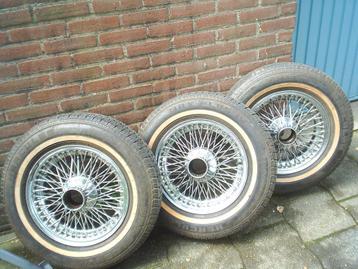 Jaguar e type S2/3 Spaakwielen met banden(3x).+ (Peugeot 16" beschikbaar voor biedingen
