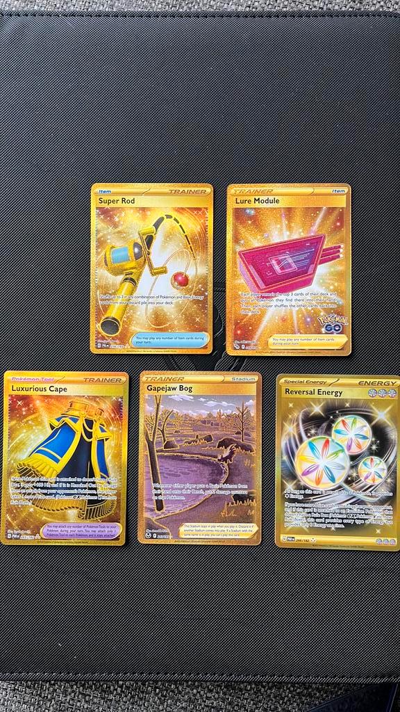 5 goude pokemon kaarten 5€ per stuk, Hobby en Vrije tijd, Verzamelkaartspellen | Pokémon, Zo goed als nieuw, Ophalen
