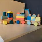 Vrolijke houten puzzel speelgoed trein Hema, Kinderen en Baby's, Ophalen of Verzenden, Zo goed als nieuw