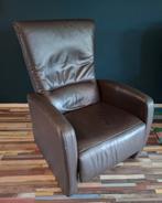 Himolla - leer bruine fauteuil, Huis en Inrichting, Fauteuils, Ophalen, Gebruikt, 75 tot 100 cm, Leer