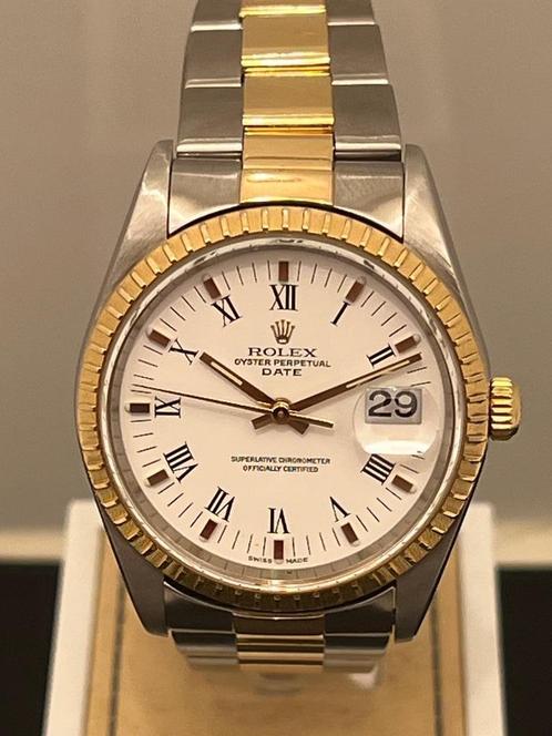 Rolex Oyster Perpetual Date 34mm 15223 Staal/ Goud Automaat, Sieraden, Tassen en Uiterlijk, Horloges | Dames, Gebruikt, Polshorloge