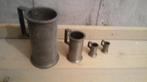 Peltrato 95% tinnen maatbekers, Antiek en Kunst, Antiek | Tin, Ophalen of Verzenden