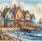 Diamond Painting Kustdorp, Hobby en Vrije tijd, Knutselen, Ophalen of Verzenden, Nieuw, Knutselwerk