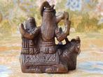 Mooi antiek brons beeldje uit India van Parvati en Shiva., Antiek en Kunst, Ophalen of Verzenden