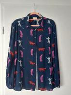Blouse Milano Italy Met Panters. Maat 44, Ophalen of Verzenden, Gedragen, Maat 42/44 (L), Blauw