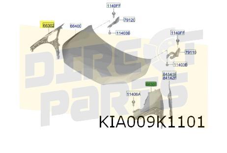Kia EV3 voorscherm Links ORIGINEEL! 66310EV000, Auto-onderdelen, Carrosserie en Plaatwerk, Spatbord, Kia, Nieuw, Verzenden