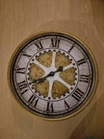 Stijlvolle Radar Klok met Tandwielen, Ophalen of Verzenden, Gebruikt, Analoog, Wandklok