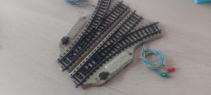 1 paar elektrische wissels Märklin voor m-rails artnr 5117, Hobby en Vrije tijd, Modeltreinen | H0, Zo goed als nieuw, Rails, Wisselstroom