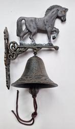 Bel van gietijzer paard, Tuin en Terras, Tuinwanddecoratie, Verzenden, Nieuw