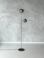 Jaren 70 vloerlamp chroom vintage bollamp retro design 1970s, Gebruikt, Vintage, Ophalen of Verzenden, Metaal