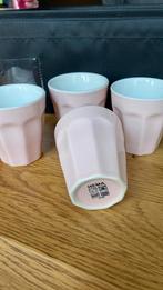 4 zacht roze espresso kopjes, Ophalen of Verzenden, Zo goed als nieuw, Overige stijlen, Kop(pen) en/of Schotel(s)