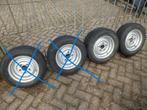 4 x Compleet 12 inch wiel  voor aanhanger aanhangwagen 50,-, Auto diversen, Aanhangwagen-onderdelen, Ophalen, Gebruikt