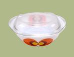 Vintage set van 2 ovenschalen Jena glas met 1 deksel, Huis en Inrichting, Keuken | Servies, Ophalen of Verzenden, Overige stijlen