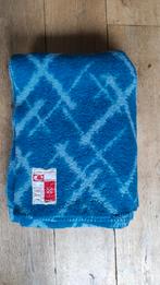 Vintage wollen deken blauw, Gebruikt, Ophalen of Verzenden