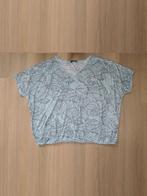 Top lichtblauw zwart elastiek | 48 | Norah, Blauw, Maat 46/48 (XL) of groter, Ophalen of Verzenden, Zo goed als nieuw