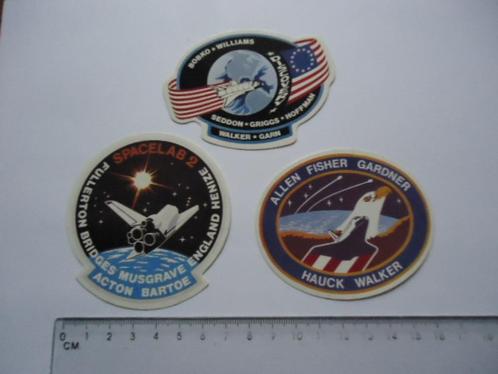 sticker oud SPACE SHUTTLE ruimtevaart astronaut nasa retro, Verzamelen, Stickers, Zo goed als nieuw, Bedrijf of Vereniging, Verzenden