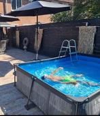 Exit Black Wood zwembad met trap, Tuin en Terras, Zwembaden, Ophalen, Zo goed als nieuw, Rechthoekig