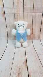 Gebreide knuffel, Poes, wit, 25 cm. 4C3, Kinderen en Baby's, Speelgoed | Knuffels en Pluche, Tweedehands verkoop, Tweedehands verkoop
