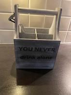 Nieuw Bierkratje Feyenoord 4 Flessen, Nieuw, Ophalen of Verzenden, Grijs, Hout