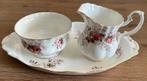 Royal Albert Lavender Rose roomstel – 3-delig, gaaf!, Ophalen of Verzenden, Zo goed als nieuw, Porselein, Kop en/of schotel