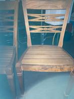 Te koop 2 eettafel stoelen, Huis en Inrichting, Stoelen, Ophalen, Gebruikt, Twee, Bruin