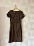 Vanilia jurk kokerjurk bruin wol tweed S/36, Bruin, Vanilia, Ophalen of Verzenden, Zo goed als nieuw