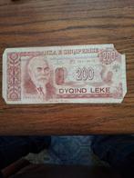 200 Leke biljet uit Albanië, 1919, Ophalen of Verzenden, Overige landen, Los biljet