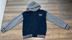 In nette staat: donkerblauw Baseball vest Abercrombie mt 158, Gebruikt, Trui of Vest, Abercrombie & Fitch, Ophalen of Verzenden