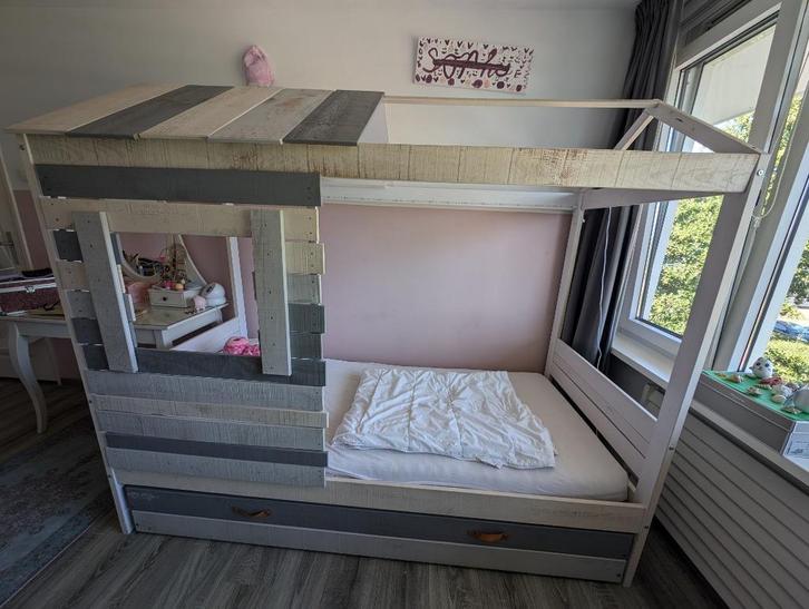 Huisbed Noah 90x200 - bedlade – matras - een droomplek!, Kinderen en Baby's, Kinderkamer | Bedden, Zo goed als nieuw, 180 cm of meer