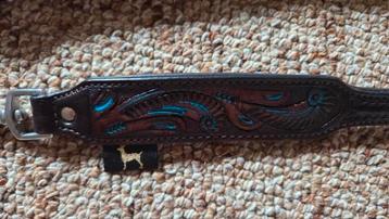 Leren hondenriem (bruin). Zgan. beschikbaar voor biedingen