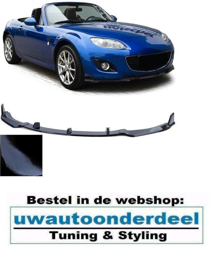 Spoiler Voorspoiler Splitter Lip Glans Zwart Voor Mazda MX5, Auto diversen, Tuning en Styling, Ophalen of Verzenden