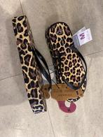 Leopard slippers dikke zool 38/39 nieuw, Ophalen of Verzenden, Zo goed als nieuw, Bruin, Sneakers of Gympen