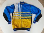 Vintage blauw-geel-witte wielerjas (Wal-Mar Sport, W.M.S), Ophalen of Verzenden, Gebruikt, Kleding