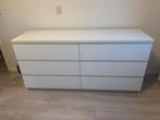 IKEA Malm ladekast met 6 lades en glasplaat, Huis en Inrichting, Kasten | Ladekasten, Gebruikt, 5 laden of meer, 100 tot 150 cm