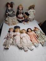 Porseleinen Poppen Collectie - 9 Stuks, Ophalen of Verzenden, Gebruikt, Pop