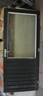 hardhouten deur (211,5 x 92 x4 ), Ophalen, 80 tot 100 cm, 200 tot 215 cm, Glas