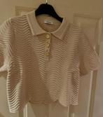 SANDRO - Top met gouden knoopjes - 1 | 36 S, Ophalen of Verzenden, Nieuw, Maat 36 (S), Beige