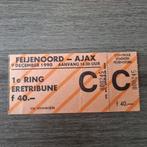 Feijenoord - ajax 1990/1991 ticket, Ophalen of Verzenden