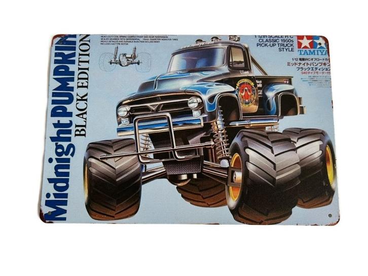 Tamiya Boxart metalen bord 20x30cm Midnight Pumpkin nieuw, Hobby en Vrije tijd, Modelbouw | Radiografisch | Auto's, Nieuw, Onderdeel