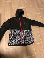 Zwarte ski jas met panterprint, Overige merken, 100 tot 140 cm, Ophalen of Verzenden, Zo goed als nieuw