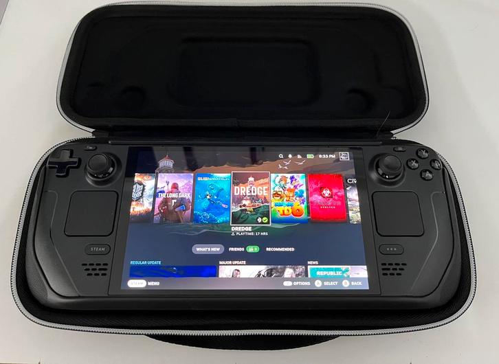 Steam Deck OLED 512GB + Skull & Co Gripcase, Spelcomputers en Games, Spelcomputers | Overige, Zo goed als nieuw, Ophalen of Verzenden