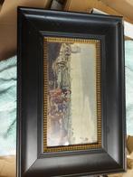 Schilderij met beschadigde lijst, Antiek en Kunst, Kunst | Schilderijen | Klassiek, Ophalen of Verzenden