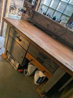 Oude werkbank / bureau jaren 30?, Doe-het-zelf en Verbouw, Werkbanken, Ophalen, Gebruikt, 120 tot 170 cm