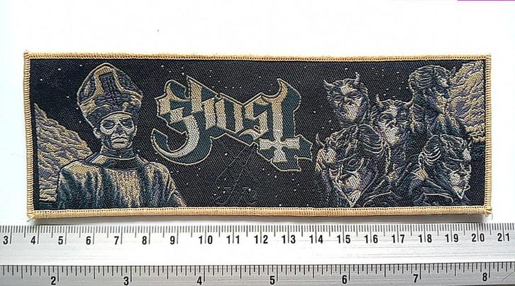 Ghost Papa vrij mooie Emeritus strip patch g215 -- 6x16.5, Verzamelen, Muziek, Artiesten en Beroemdheden, Nieuw, Kleding, Verzenden