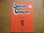Junior in concert - band 1- speelmuziek voor accordeon, Ophalen of Verzenden, Zo goed als nieuw, Klassiek, Accordeon